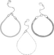 Vince Camuto Set of 3 Assorted Chain Bracelets
