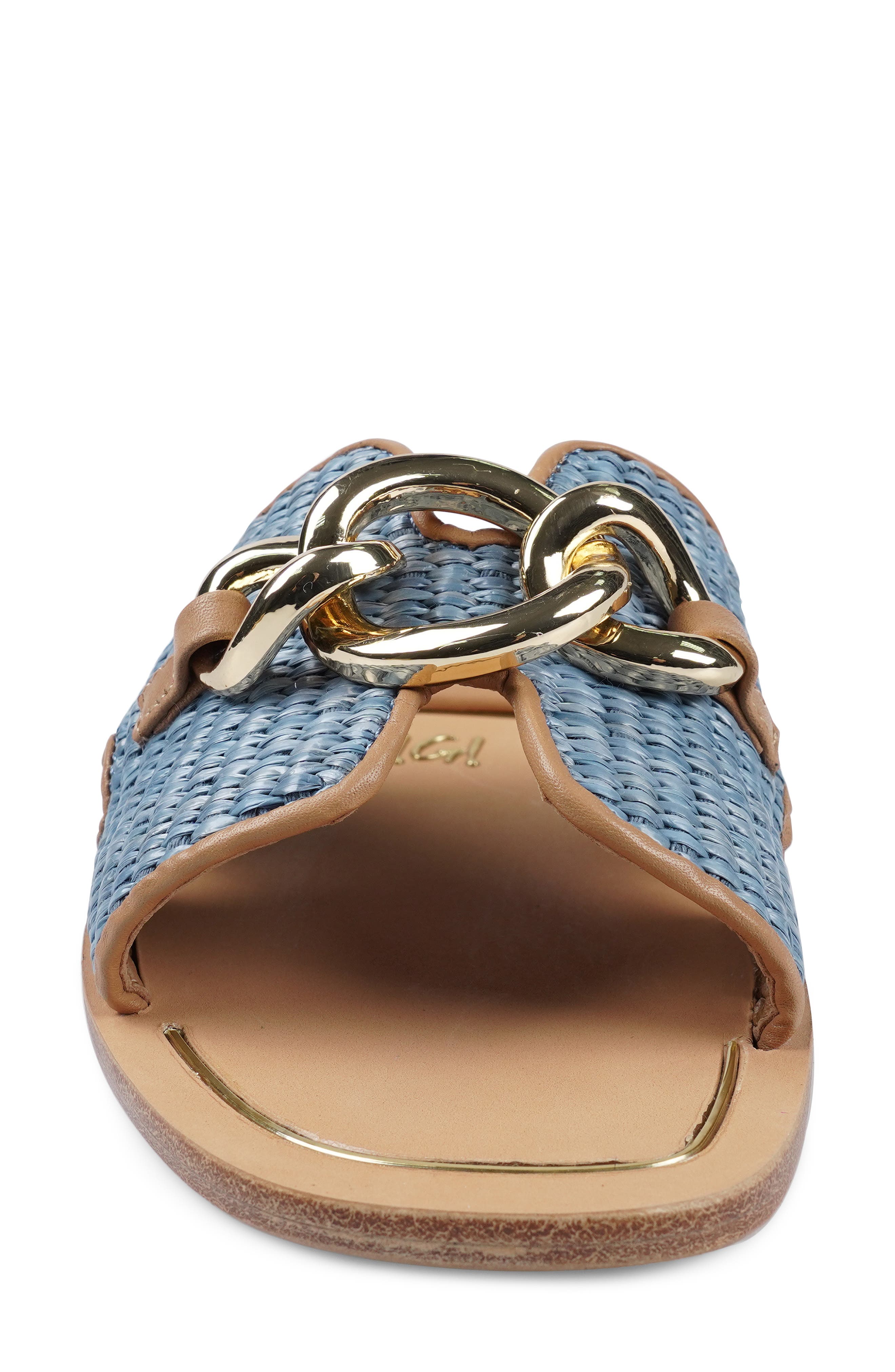 Nelissa Slide Sandal, Alternate, color, BLUE FABRI