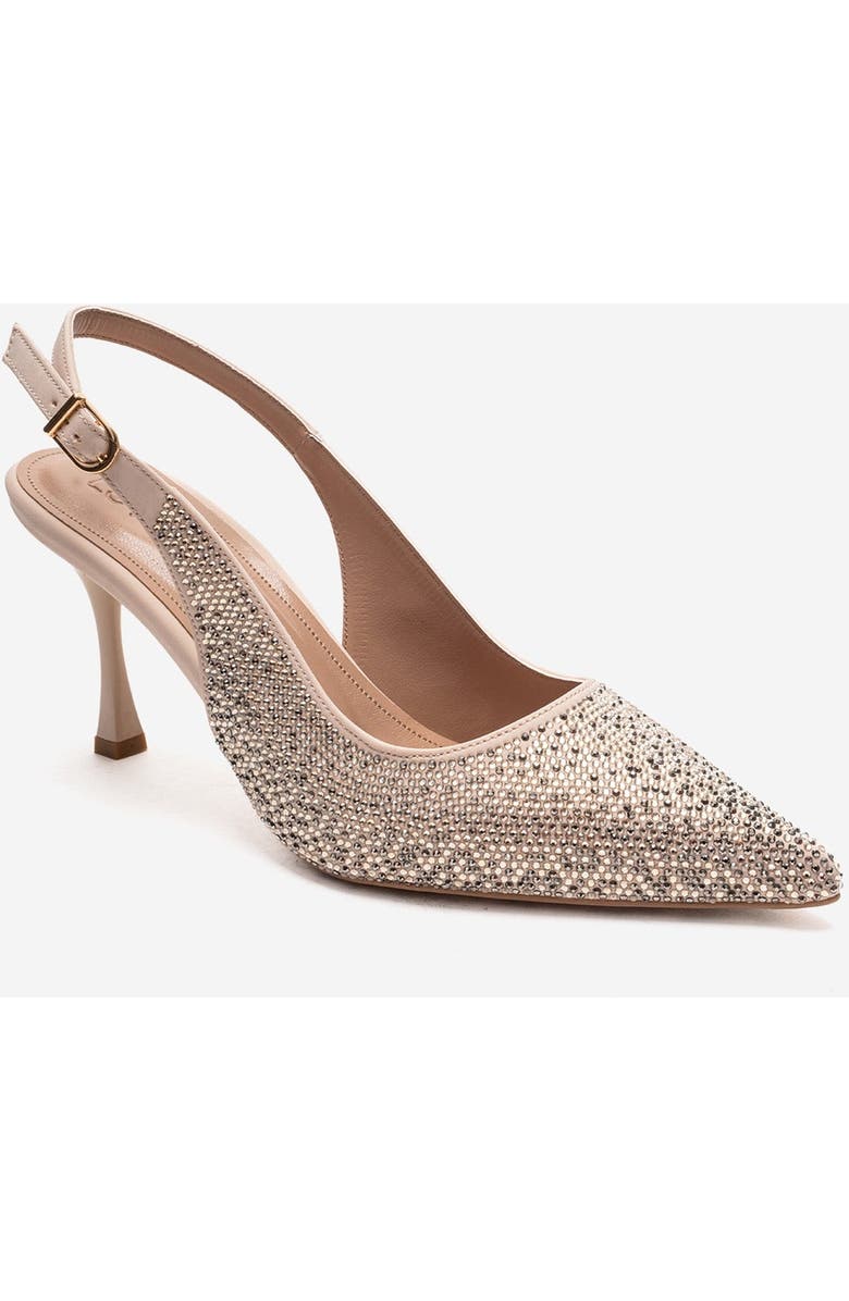 Prologue Shoes Johanna Slingback Embellished Stiletto Pump, Alternate, color, Nude