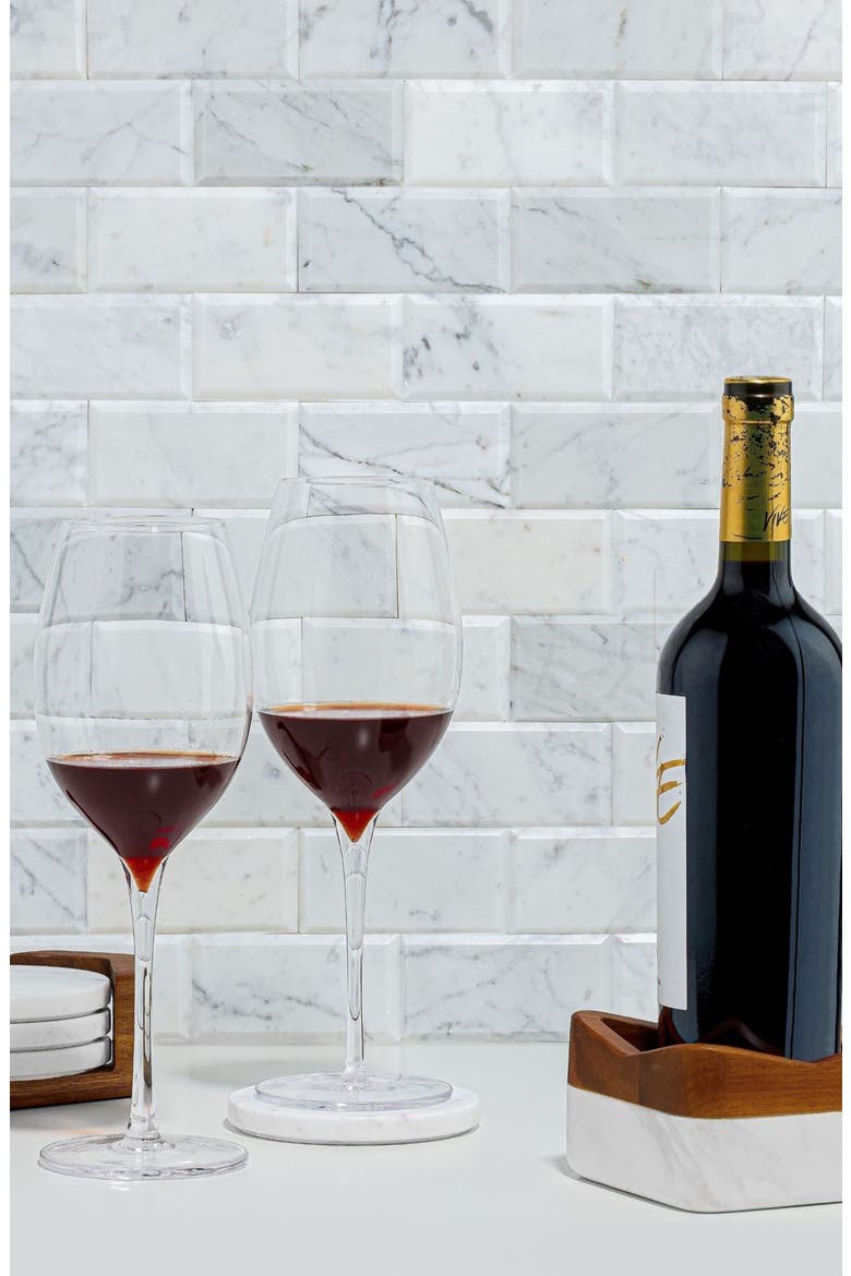 Chevron Wine Coaster, Alternate, color, BROWN