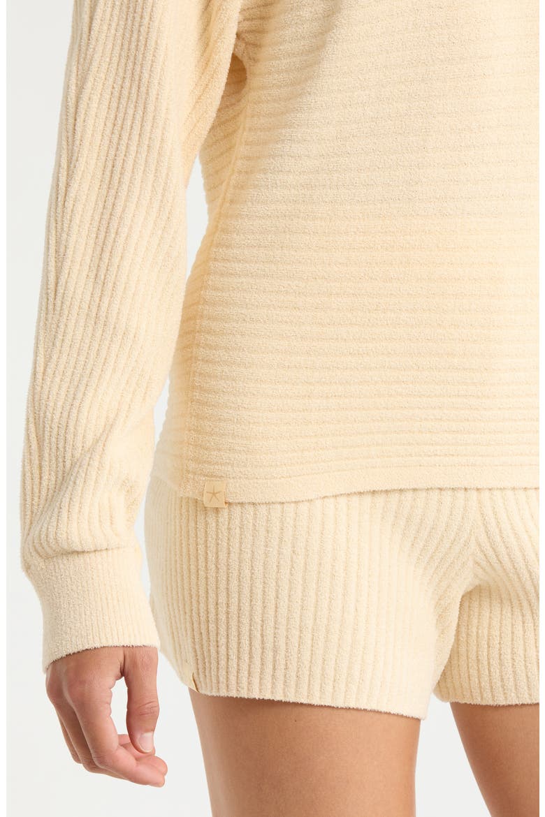 CozyChic® Ribbed Pullover & Shorts, Alternate, color, DAFFODIL