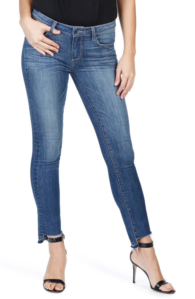 PAIGE Skyline Step Hem Ankle Peg Skinny Jeans, Alternate, color,