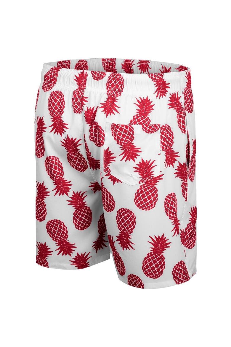 Men's Colosseum White/Crimson Washington State Cougars Pineapple Swim Shorts, Alternate, color, White