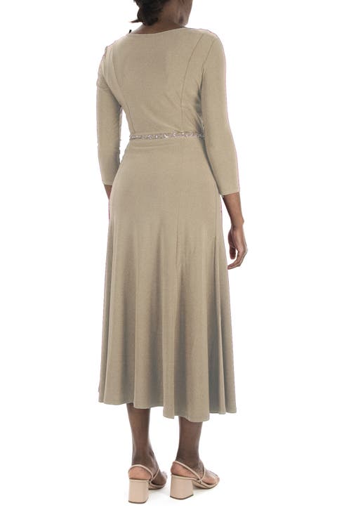 Waist Belt Midi Dress