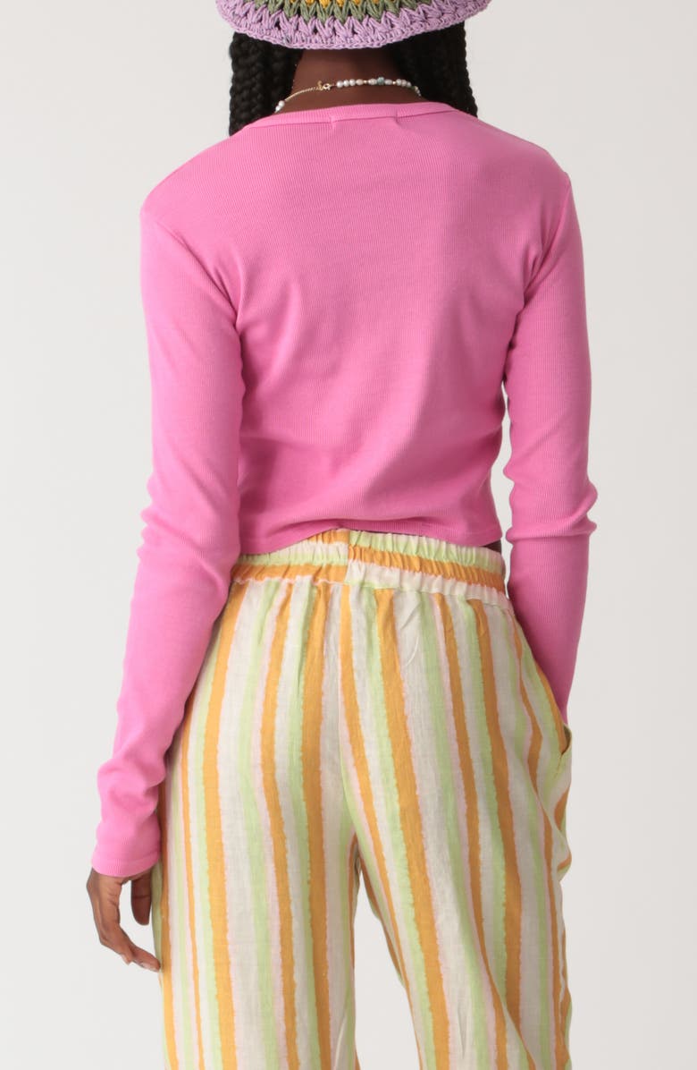 Electric & Rose Rory Rib Long Sleeve Crop T-Shirt, Alternate, color,