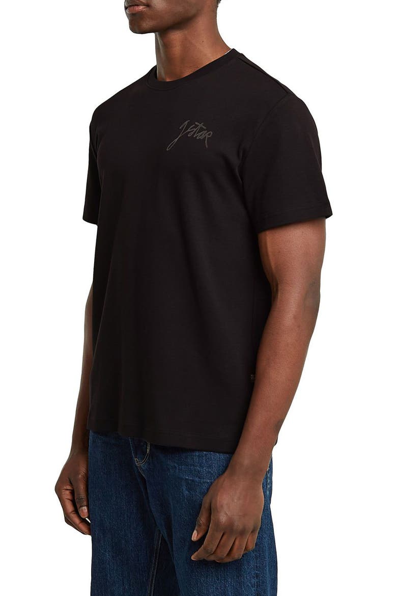 Script Organic Cotton Graphic T-Shirt, Alternate, color, DARK BLACK