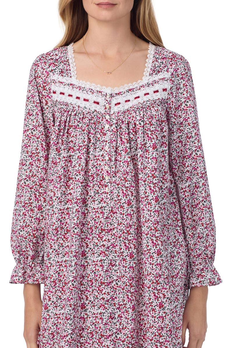 Eileen West Long Sleeve Cotton Ballet Nightgown, Alternate, color, 