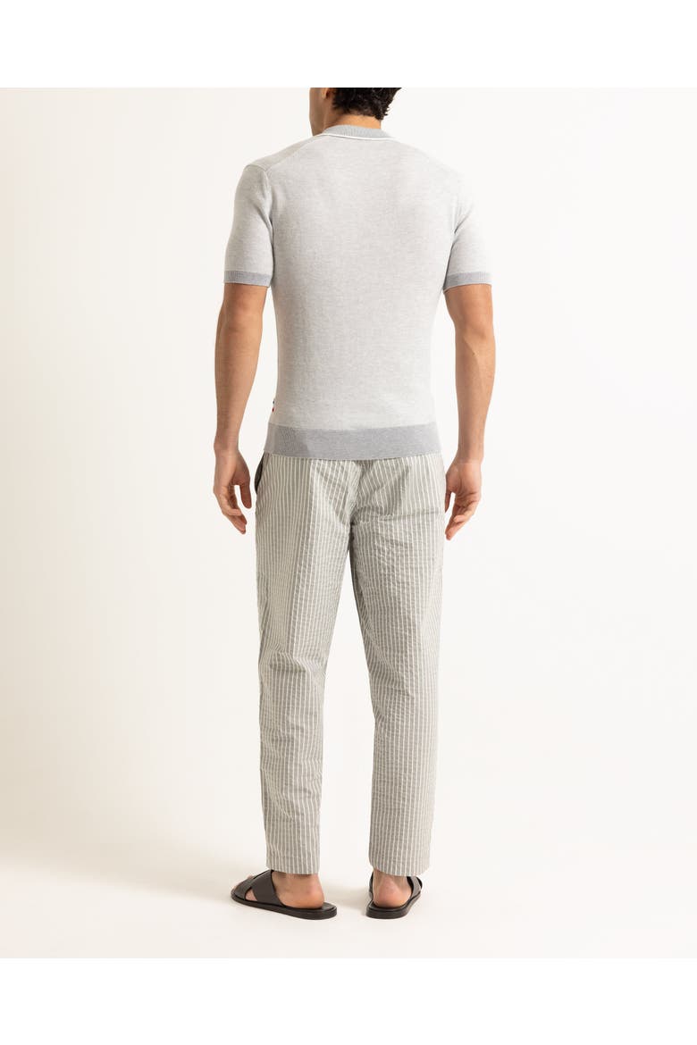 Horton Tailored Cotton Merino Polo With Contrast Tipping, Alternate, color, CLIFF GREY/WHITE SAND