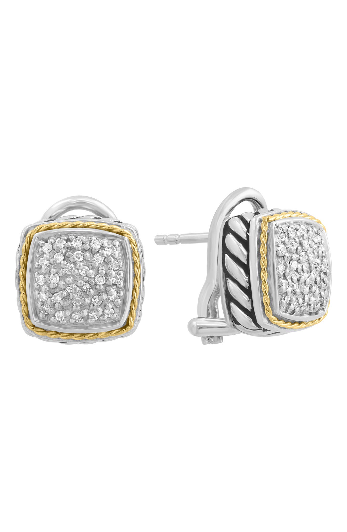 EFFY Two-Tone Diamond Stud Earrings