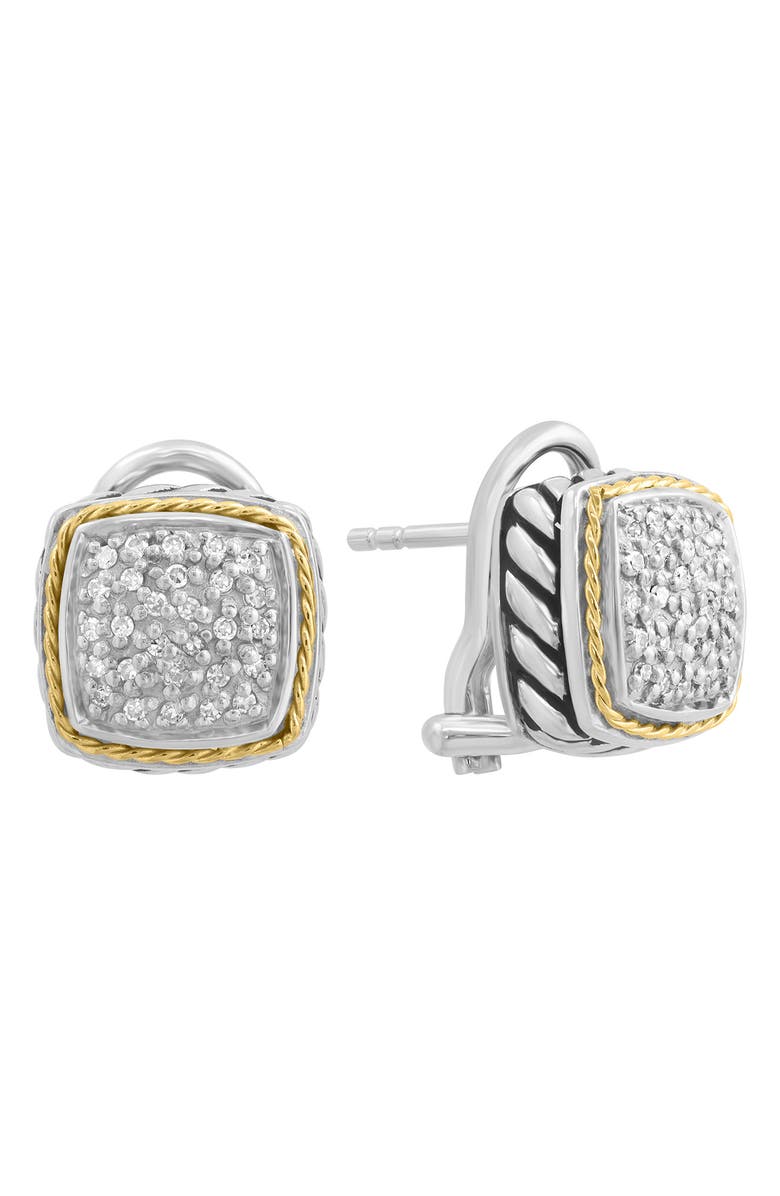 EFFY Two-Tone Diamond Stud Earrings, Main, color, Two Tone