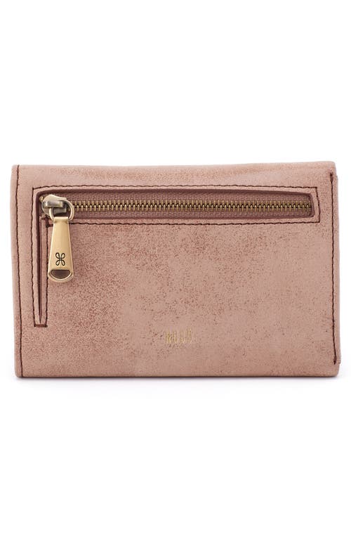 Hobo Jill Leather Trifold Wallet In Pink
