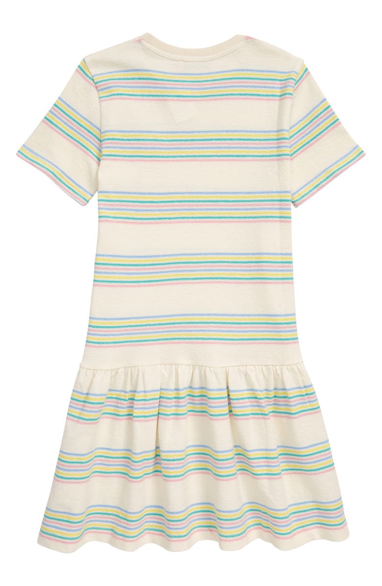 Bonpoint Kids' Amaia Stripe Cherry Patch Organic Cotton Dress, Alternate, color, 