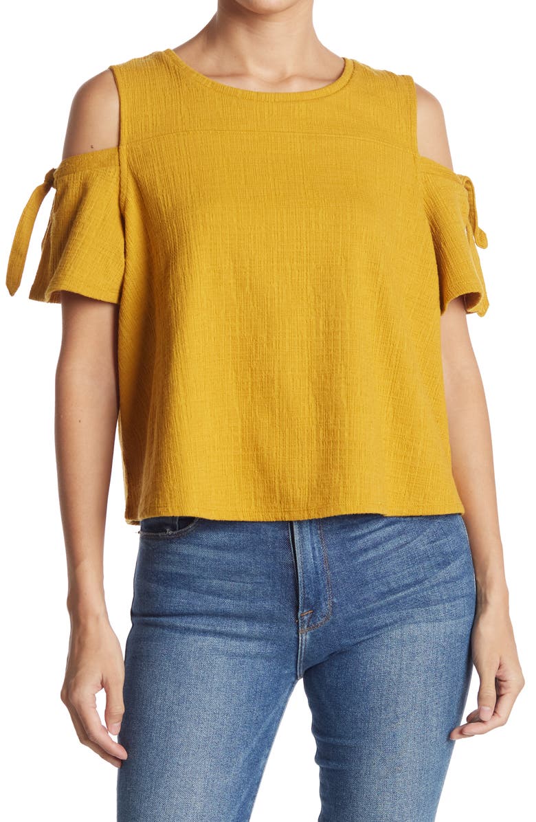 Madewell Skylark Cold Shoulder Top, Main, color, 