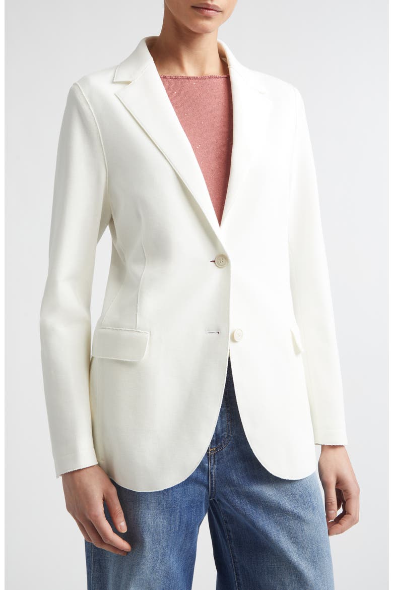 Single Breasted Blazer, Alternate, color, WHITE