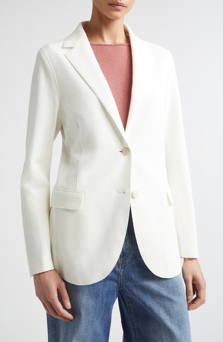 Eleventy Double Breasted Blazer, Alternate, color, White
