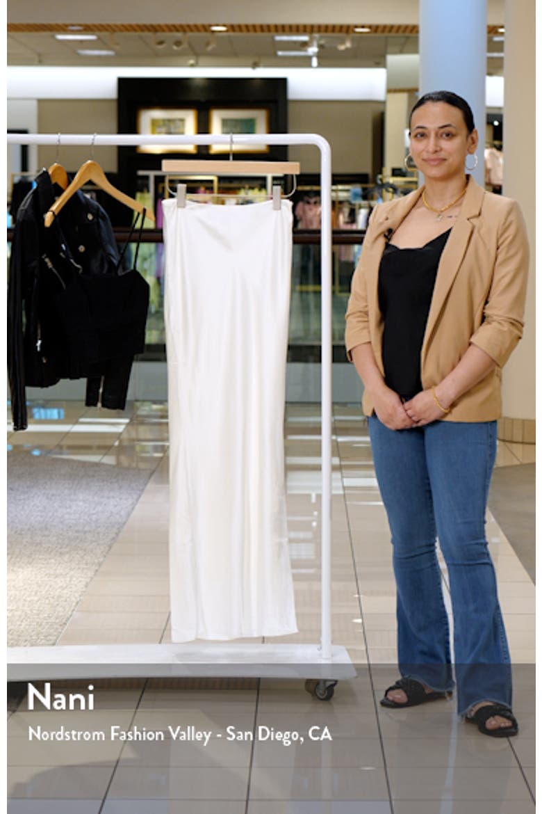 Sydel Bias Cut Satin Maxi Skirt video