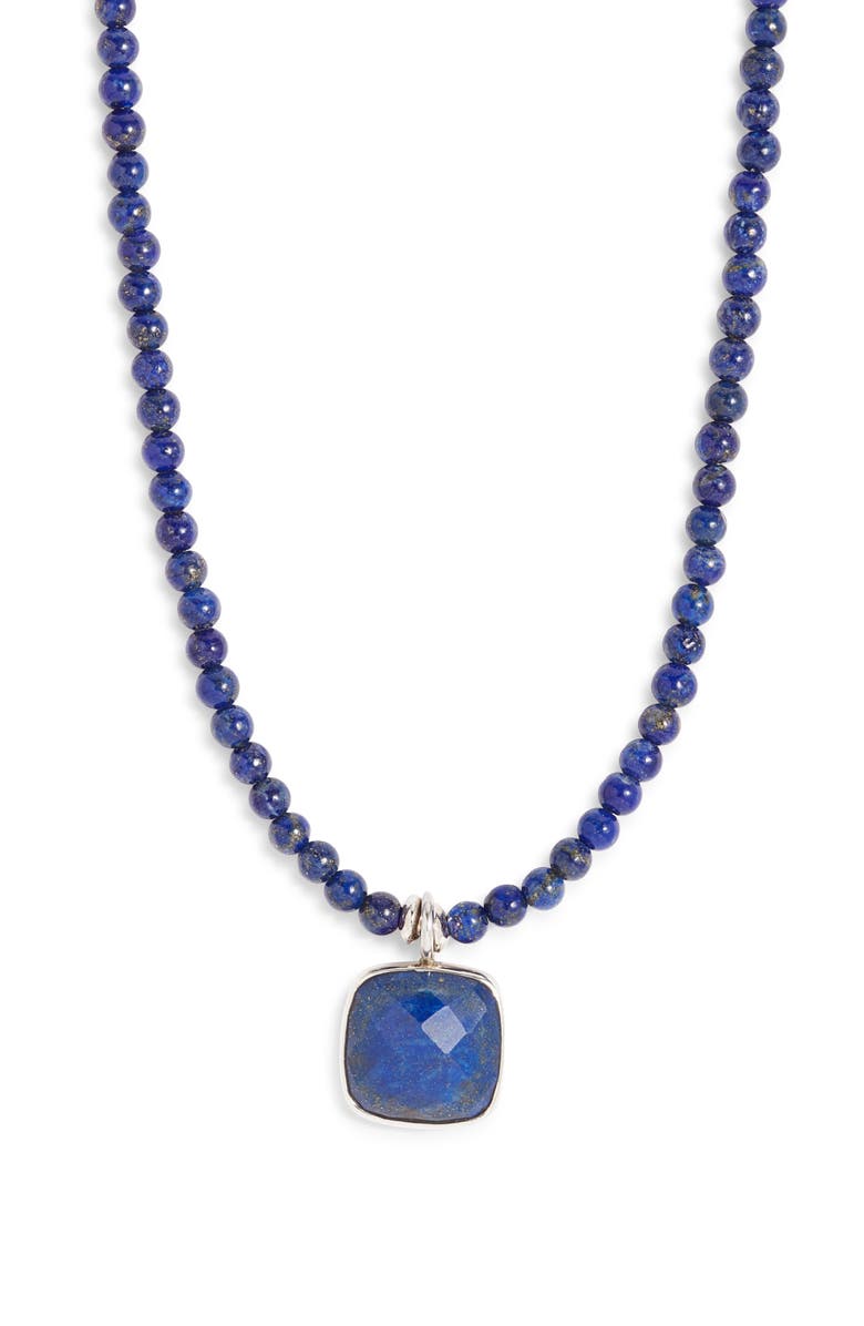 Caputo & Co. Men's Lapis Lazuli Pendant Necklace, Main, color, Lapis Lazuli