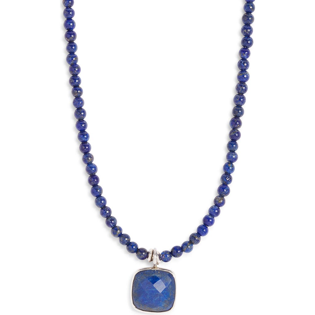 Caputo & Co Lapis Lazuli Pendant Necklace In Blue