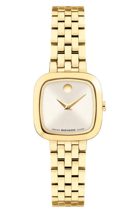 Museum Classic Cushion Case Bracelet Watch, 20mm x 22mm