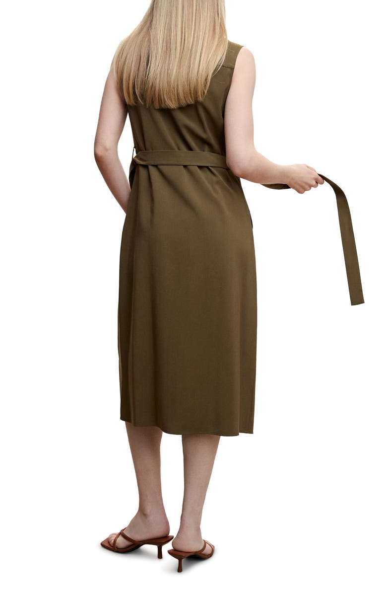 MANGO Double Breasted Sleeveless Dress, Alternate, color, 