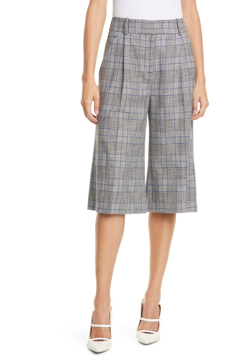 Fernanda Plaid Culottes, Main, color, GREY