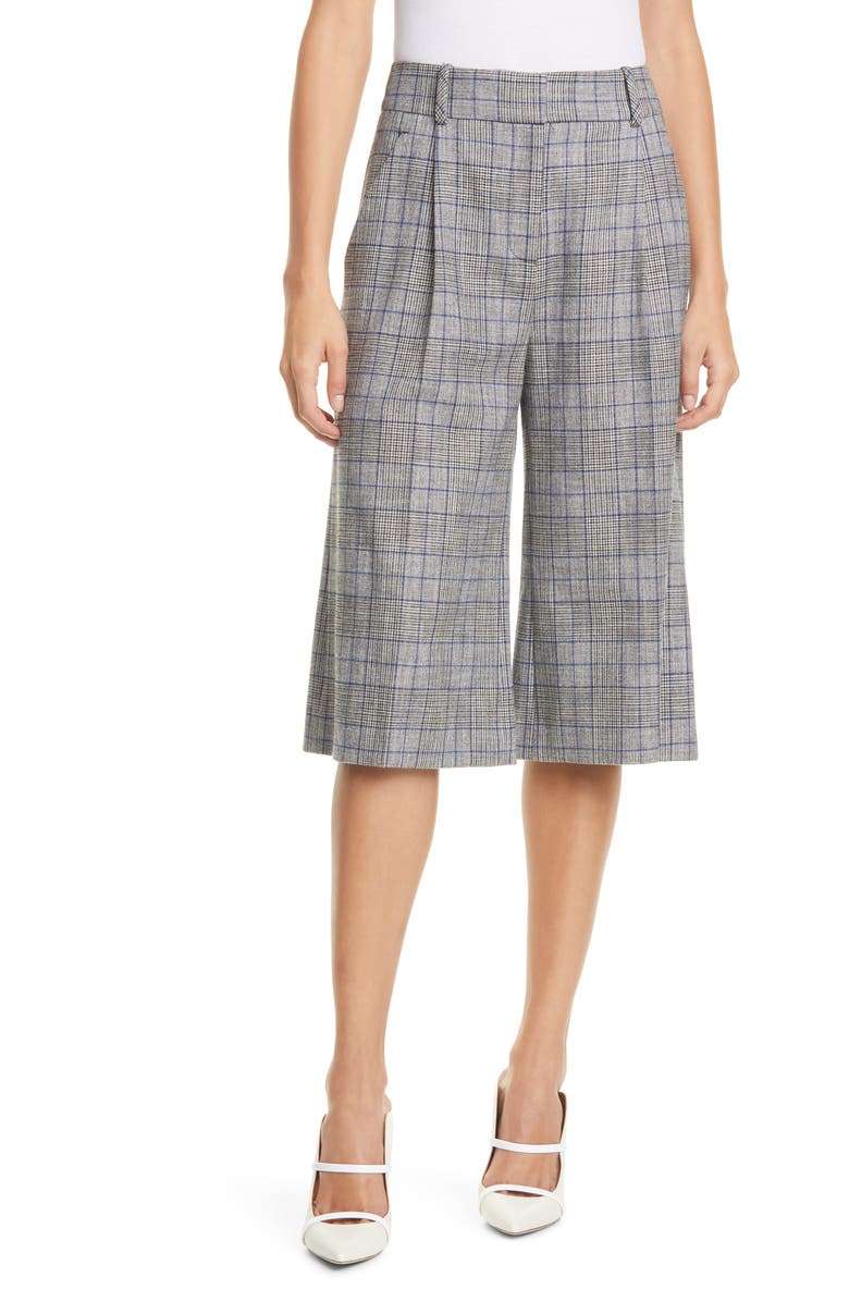 Veronica Beard Fernanda Plaid Culottes, Main, color, 
