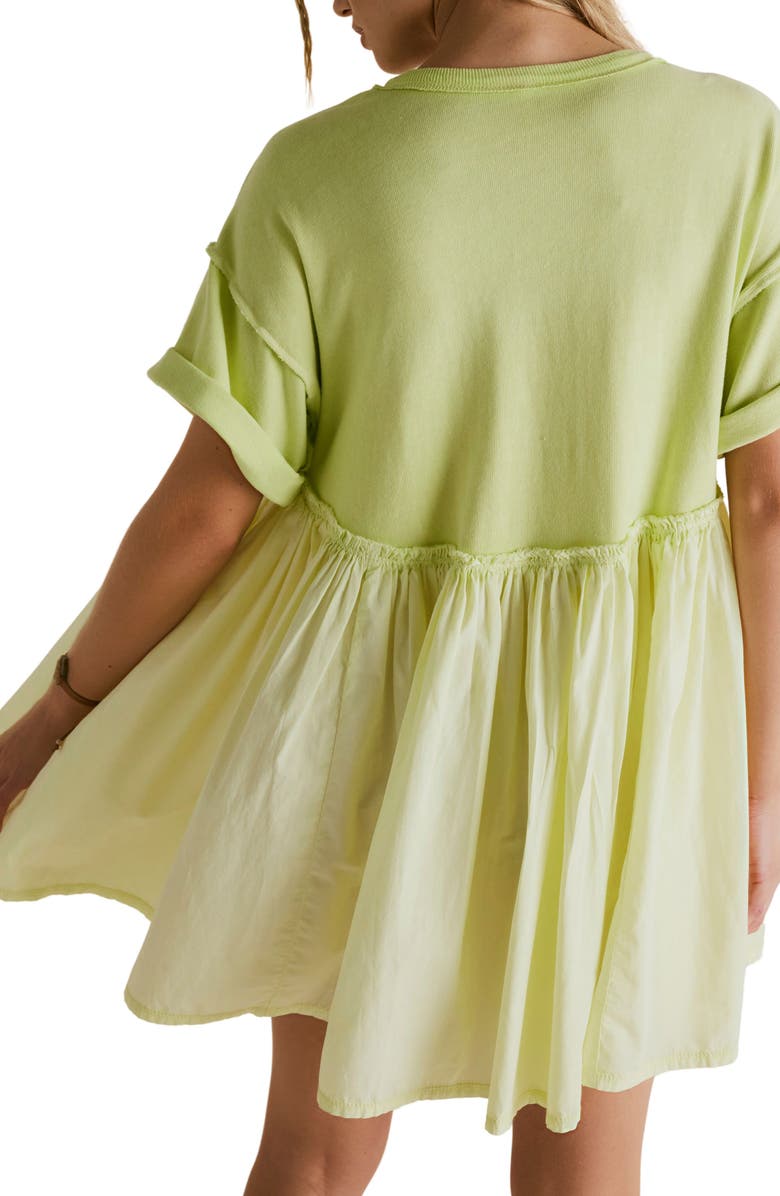 Free People Catalina Mixed Media Minidress, Alternate, color, Lighting Bolt