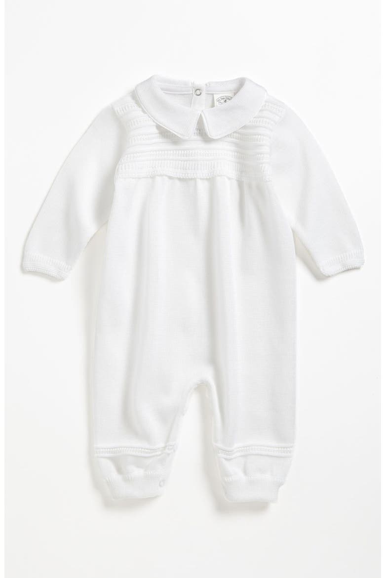 Knit Romper, Main, color, WHITE