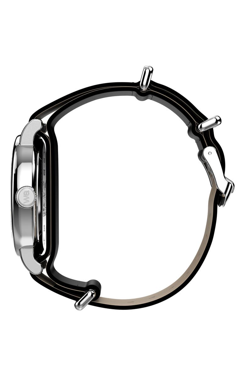Timex<sup>®</sup> Peanuts<sup>®</sup> x Timex Weekender Snoopy 40mm Leather Strap Watch, Alternate, color, White/ Silver-Tone