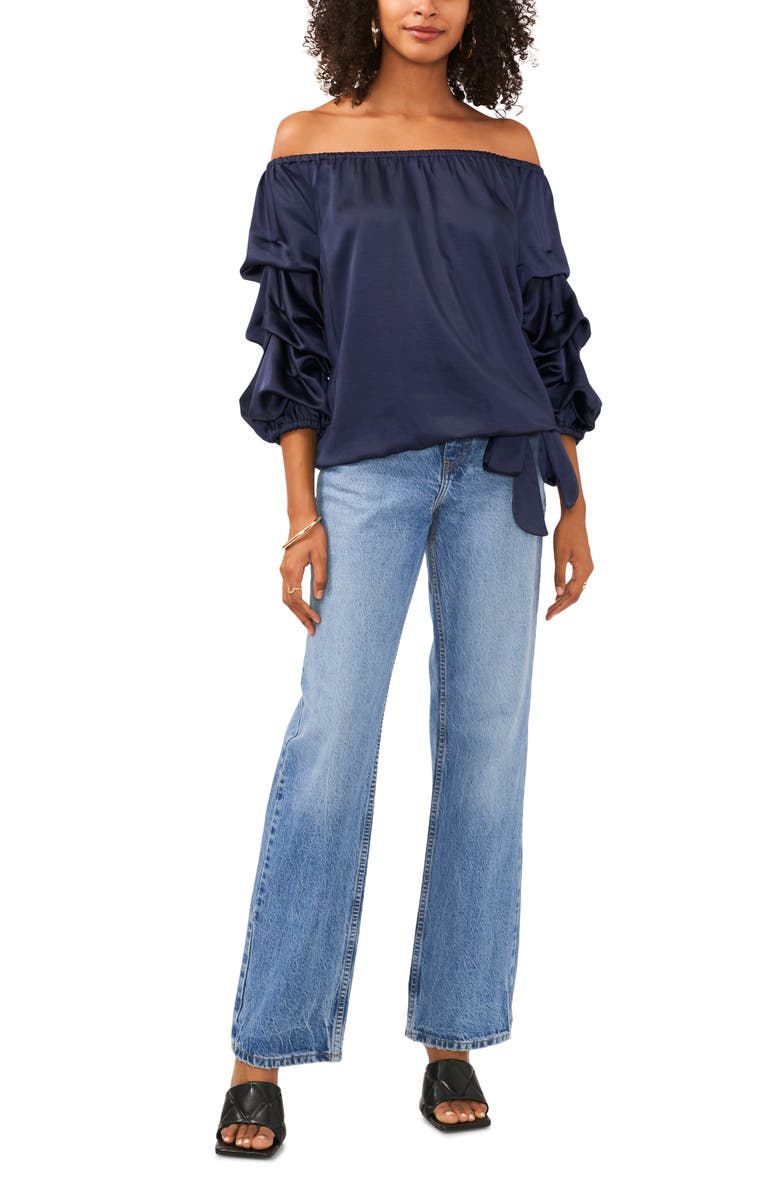 Vince Camuto Off the Shoulder Bubble Sleeve Top, Alternate, color, 