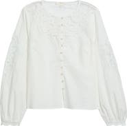 PER UNA BY M&S Cotton Cutwork Top