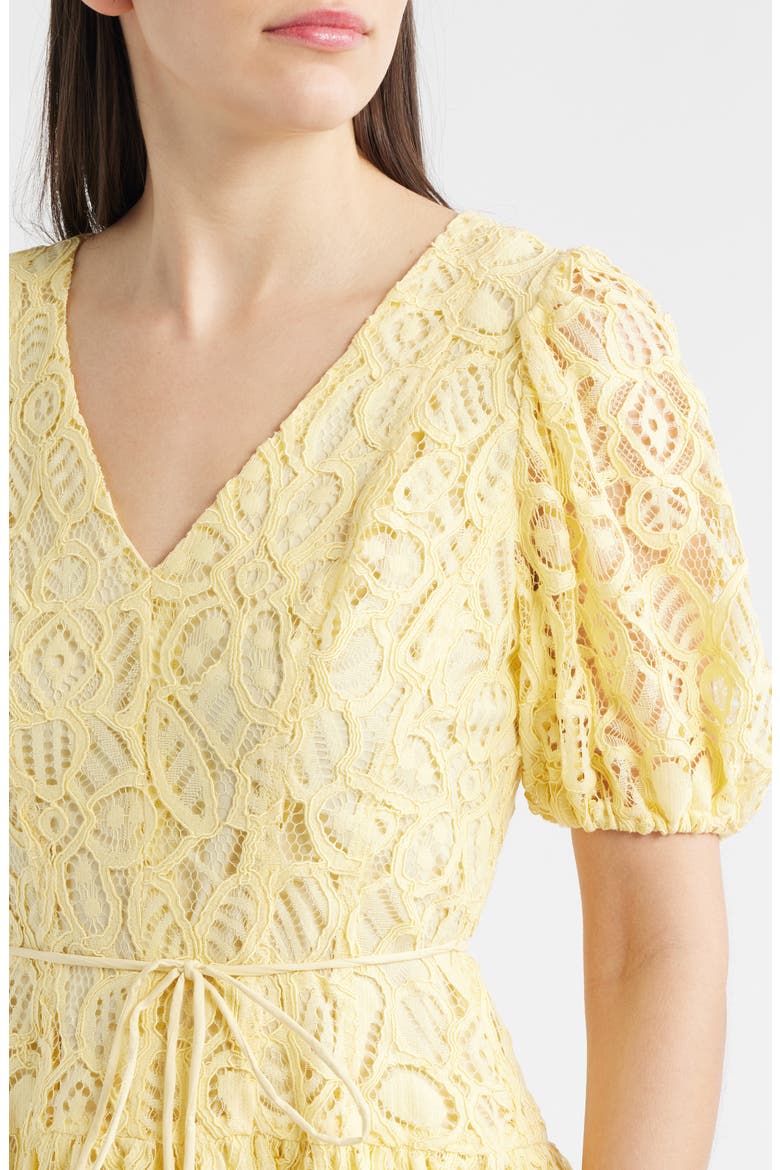 Lace Minidress, Alternate, color, DAFFODIL