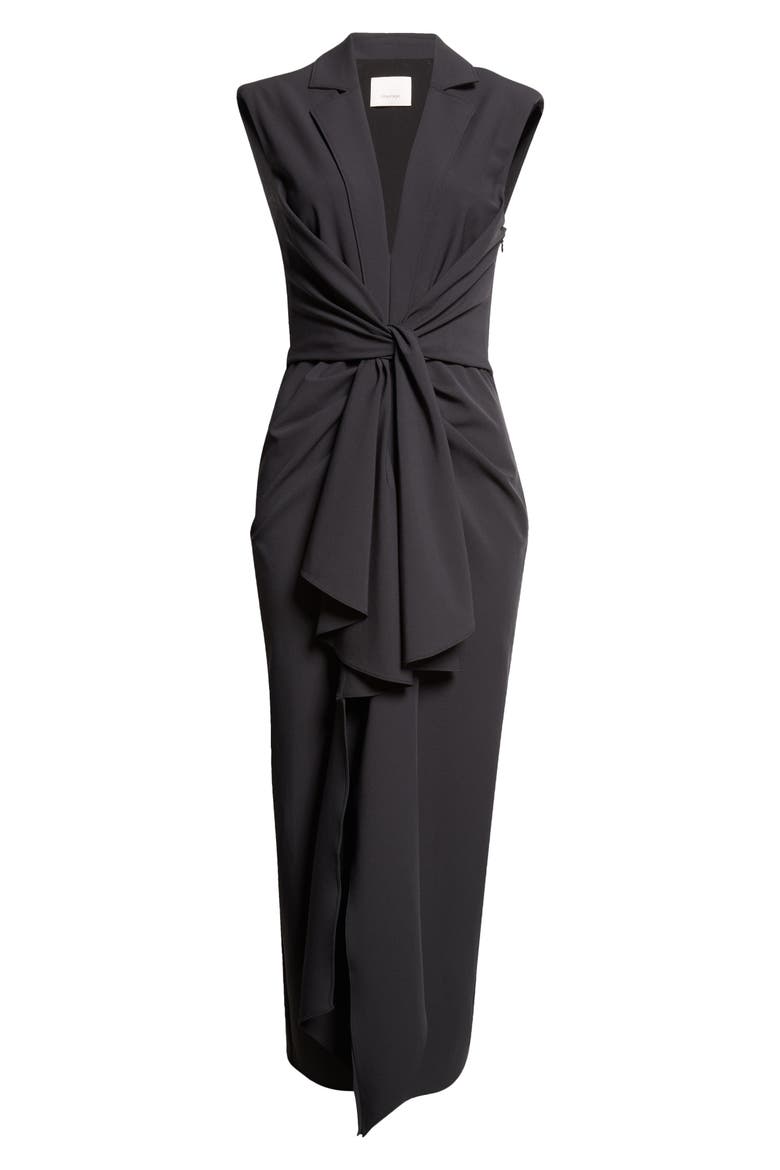 Padma Plunge Neck Dress, Alternate, color, BLACK