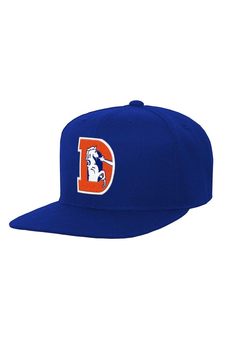 Mitchell & Ness Youth Mitchell & Ness Royal Denver Broncos Gridiron Classics Ground Snapback Hat, Main, color, 