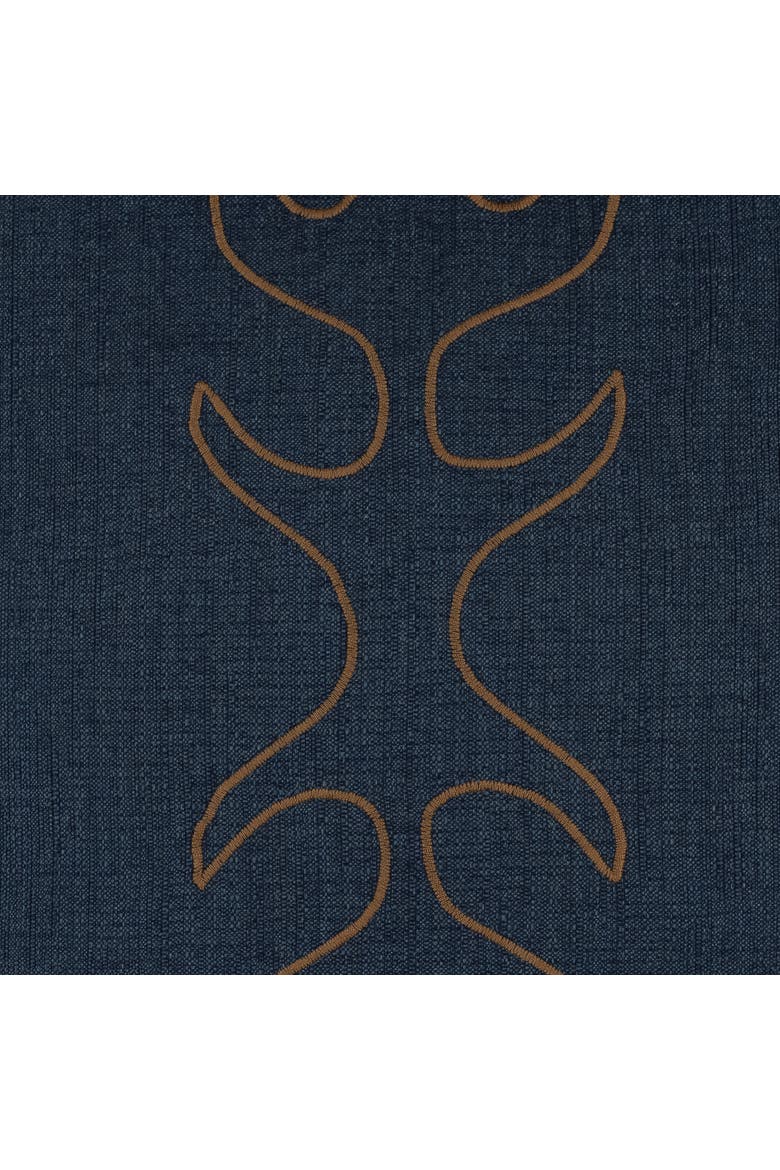 Denim Days Hand Embroidered Indoor & Outdoor Woven Accent Pillow, Alternate, color, Denim