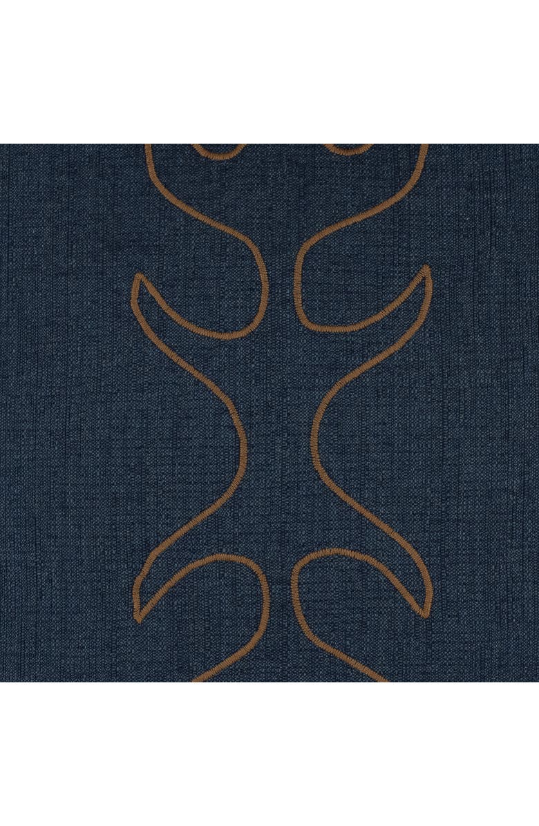 Elaine Smith Denim Days Hand Embroidered Indoor & Outdoor Woven Accent Pillow, Alternate, color, Denim