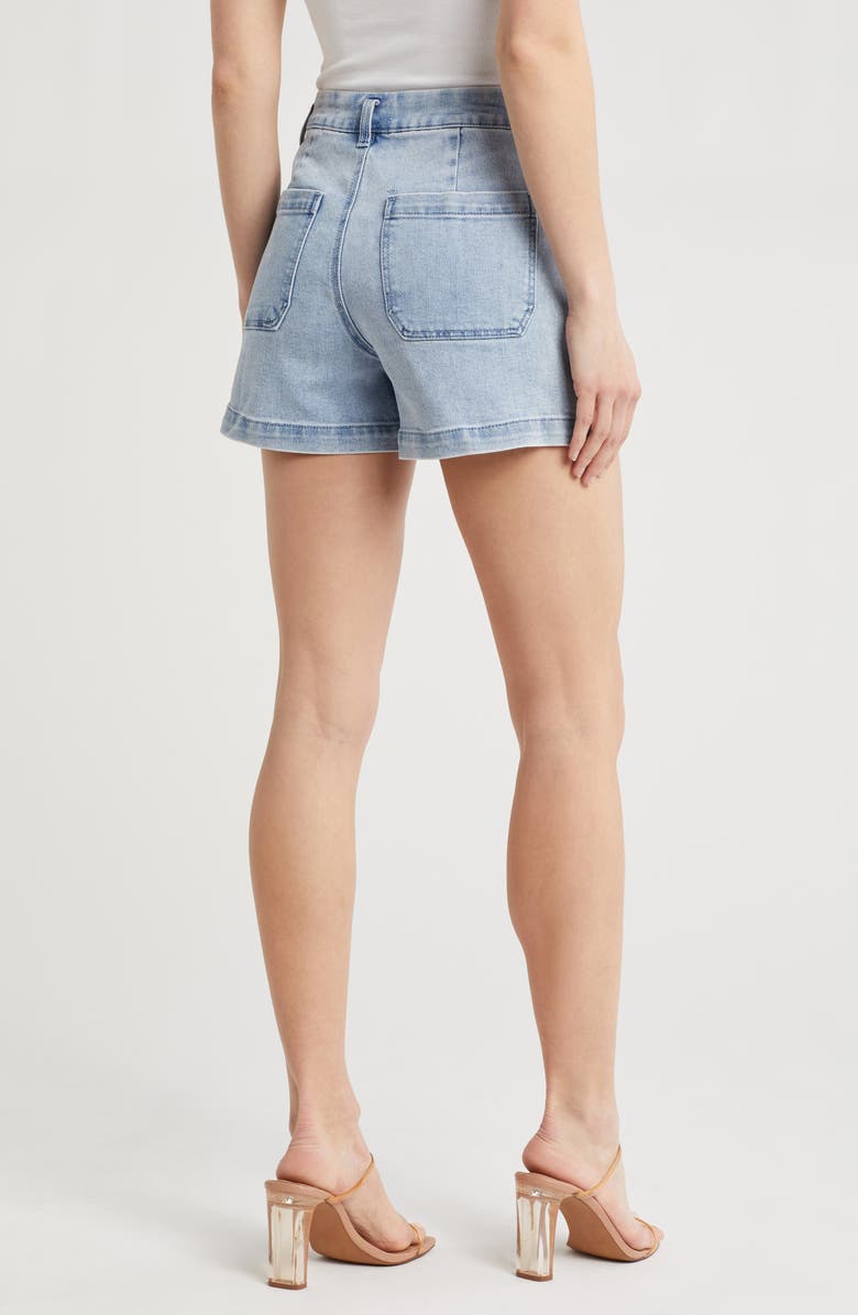 OAT NEW YORK High Waist Denim Shorts, Alternate, color,