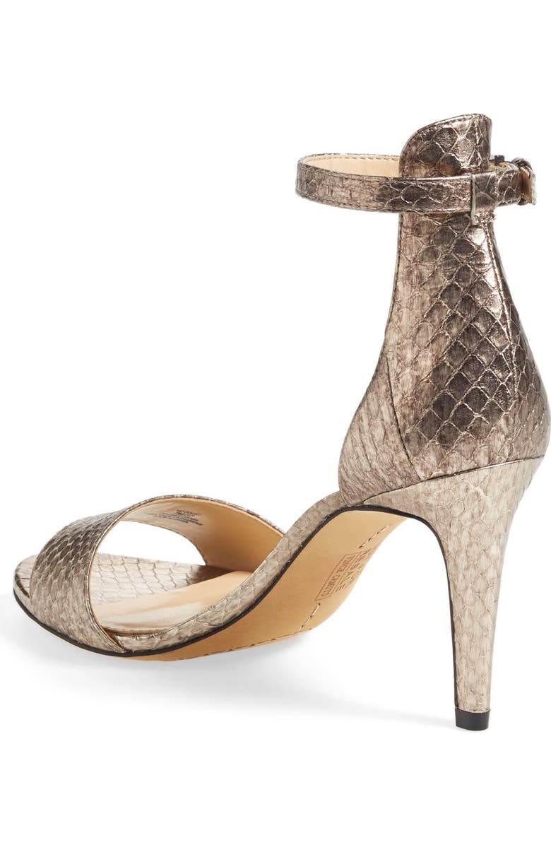 Vince Camuto 'Court' Ankle Strap Sandal, Alternate, color, Silver
