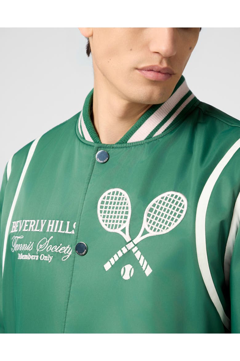 College Bomber Tennis Club Men, Alternate, color, green