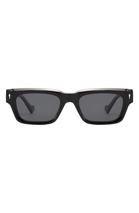 Cole 50mm Polarized Rectangular Sunglasses