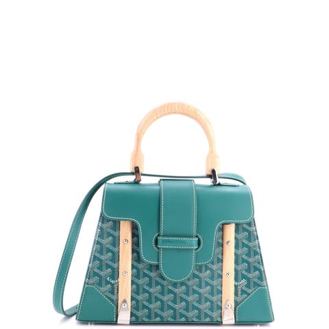 Saigon Top Handle Bag Coated Canvas with Leather PM