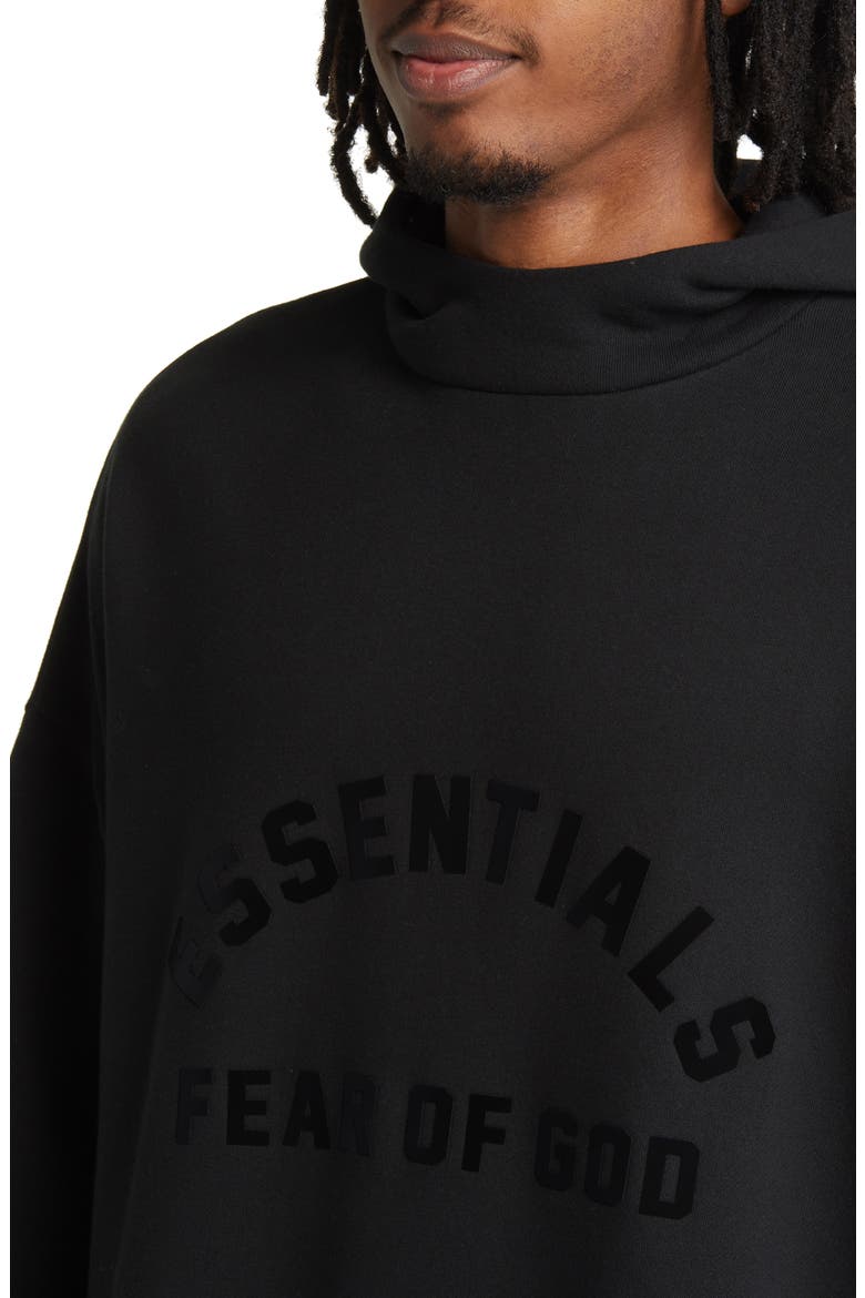 Cotton Blend Hoodie, Alternate, color, JET BLACK