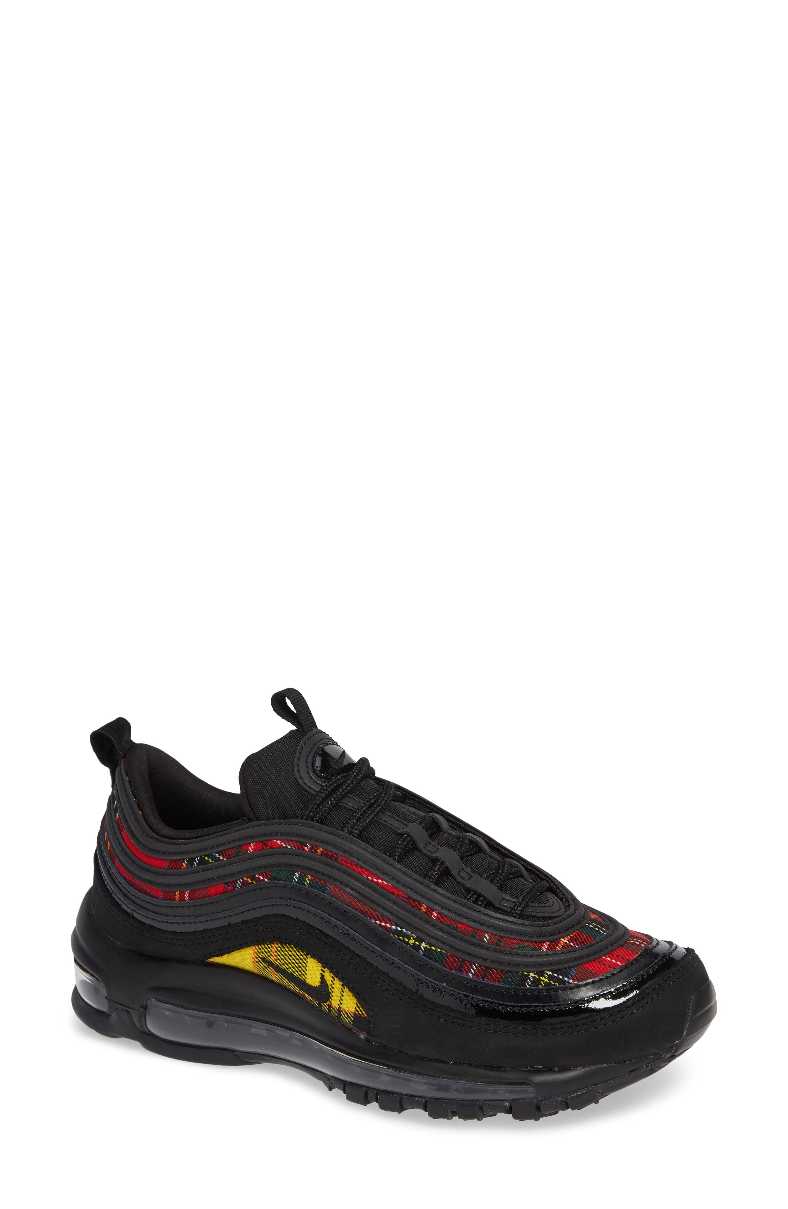 Air Max 97 SE Sneaker, Main, color, BLACK/ BLACK/ UNIVERSITY RED
