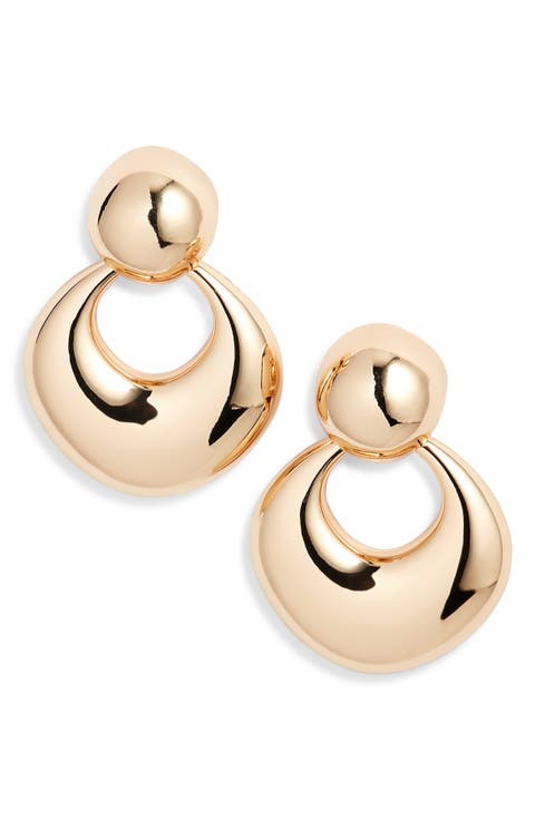 Polished Frontal Hoop Earrings