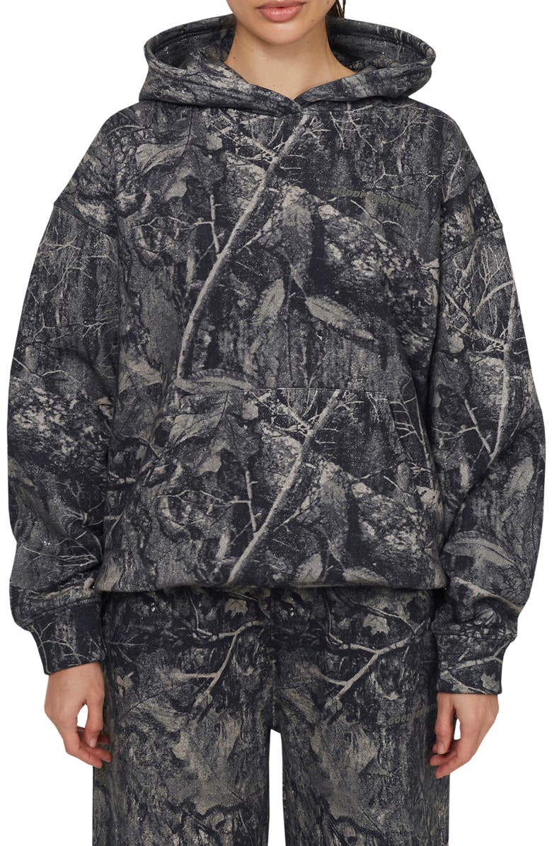 Good For Nothing Woodland Blackout Camo Relaxed Hoodie, Main, color, Camo