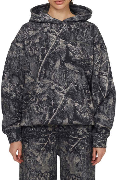 Woodland Blackout Camo Relaxed Hoodie