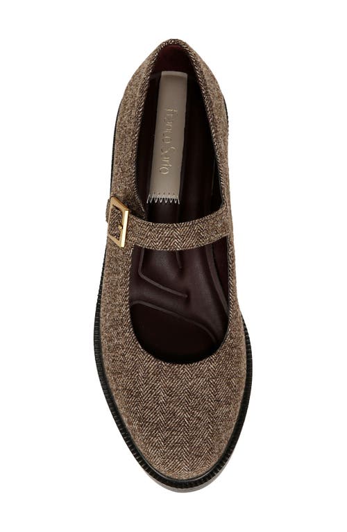 Franco Sarto Melfi Mary Jane Block Heel Flats In Brown