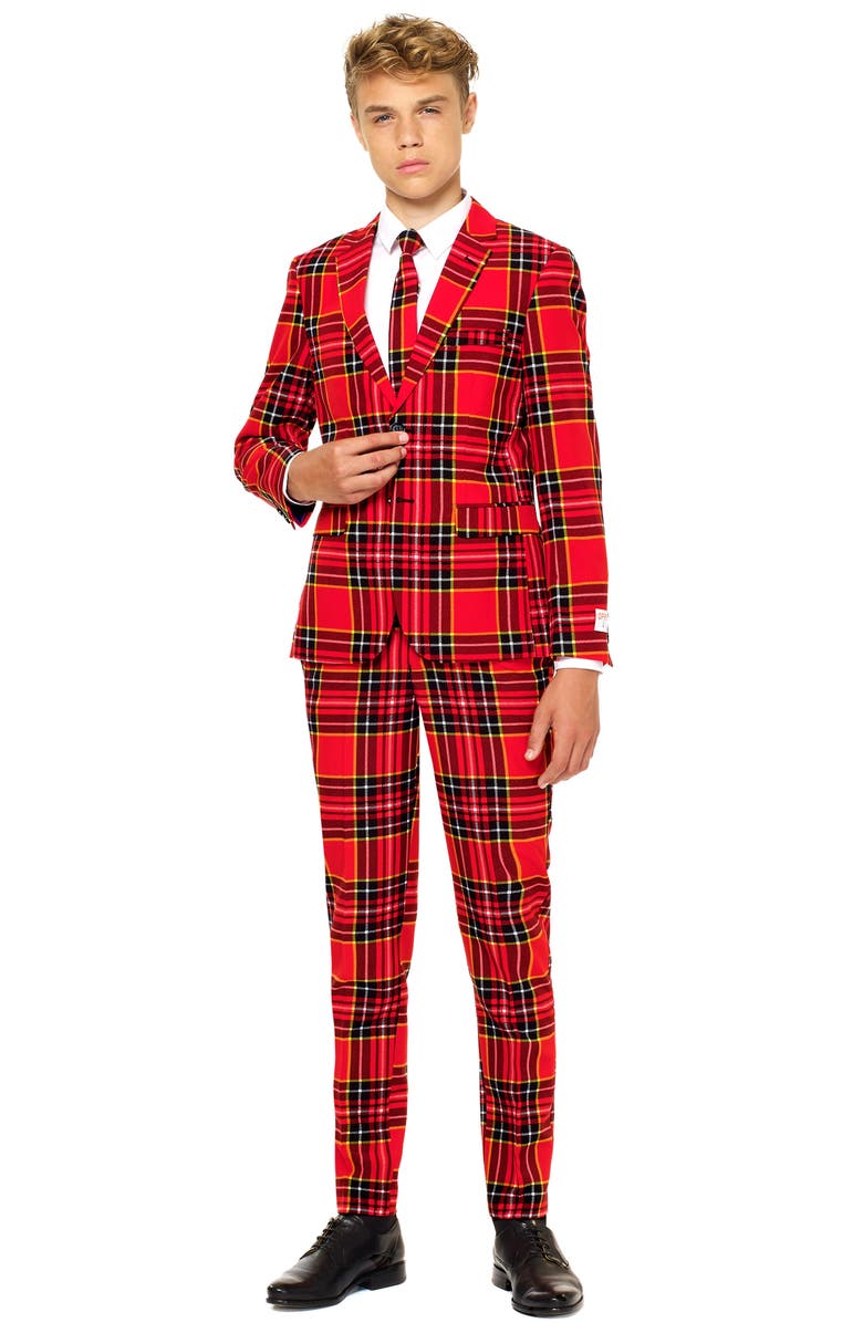 OppoSuits Lumberjack Two-Piece Suit with Tie, Main, color, 