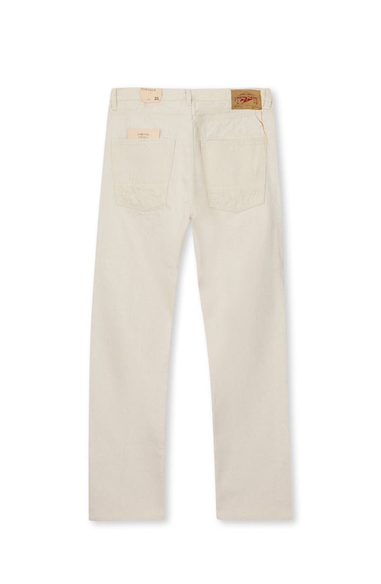 Fortela Barney Five Pocket Loose Fit Denim, Alternate, color, Ecru