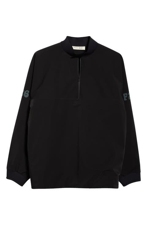 Half Zip Mock Neck Track Jacket
